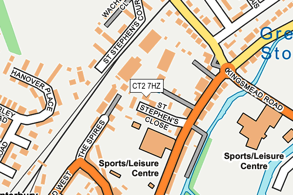 CT2 7HZ map - OS OpenMap – Local (Ordnance Survey)