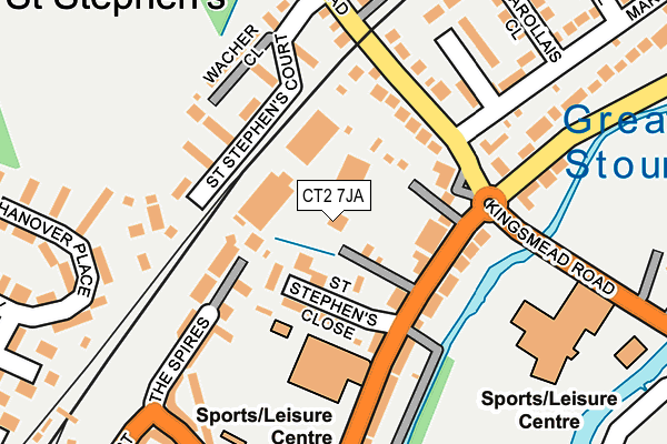 CT2 7JA map - OS OpenMap – Local (Ordnance Survey)