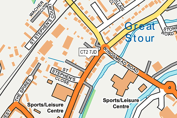 CT2 7JD map - OS OpenMap – Local (Ordnance Survey)