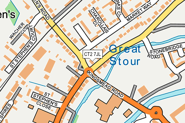 CT2 7JL map - OS OpenMap – Local (Ordnance Survey)
