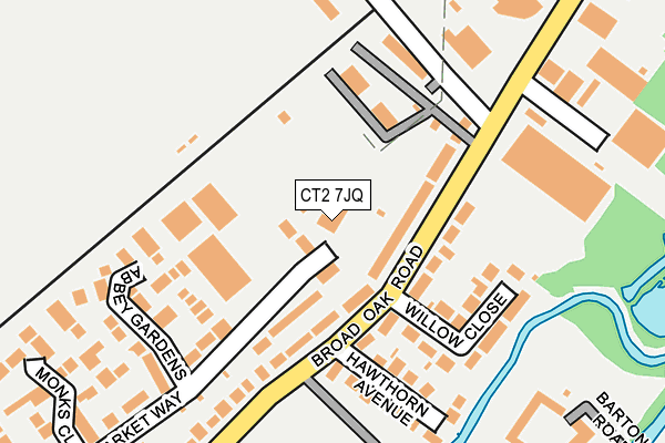 CT2 7JQ map - OS OpenMap – Local (Ordnance Survey)