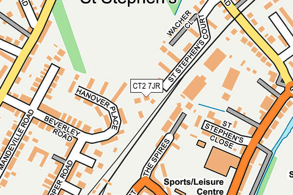 CT2 7JR map - OS OpenMap – Local (Ordnance Survey)