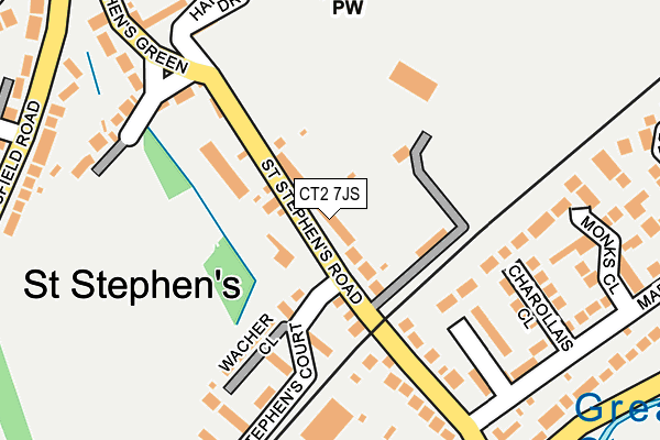 CT2 7JS map - OS OpenMap – Local (Ordnance Survey)