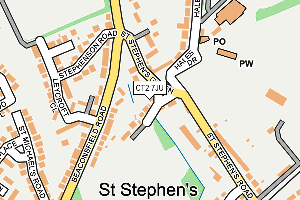 CT2 7JU map - OS OpenMap – Local (Ordnance Survey)