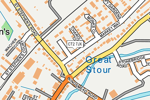 CT2 7JX map - OS OpenMap – Local (Ordnance Survey)