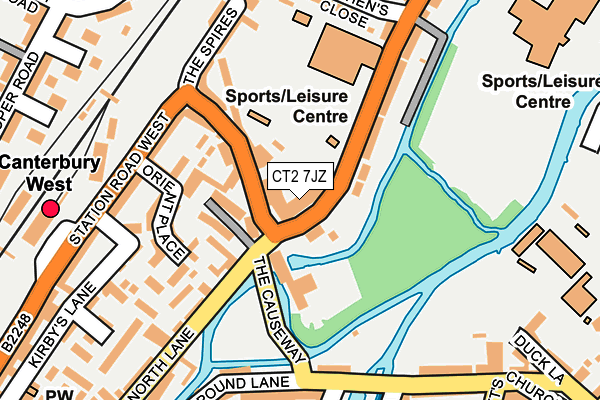 CT2 7JZ map - OS OpenMap – Local (Ordnance Survey)