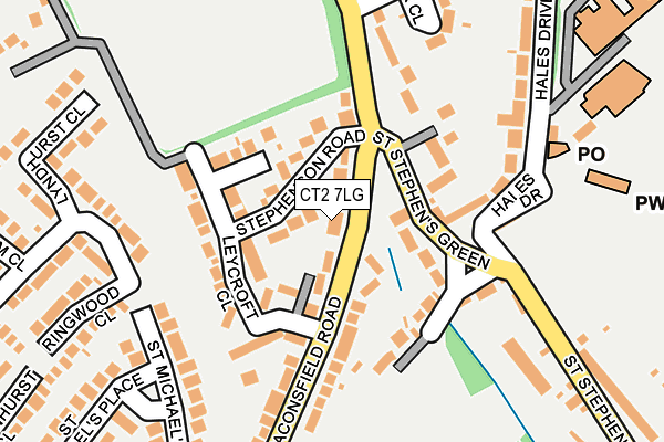 CT2 7LG map - OS OpenMap – Local (Ordnance Survey)