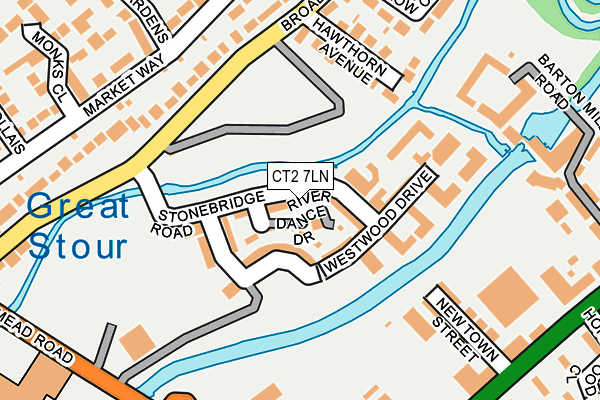 CT2 7LN map - OS OpenMap – Local (Ordnance Survey)