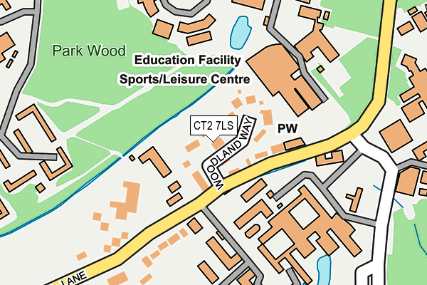 CT2 7LS map - OS OpenMap – Local (Ordnance Survey)