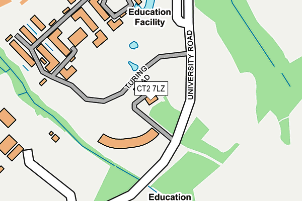 CT2 7LZ map - OS OpenMap – Local (Ordnance Survey)