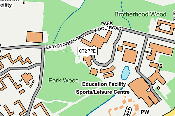 CT2 7PE map - OS OpenMap – Local (Ordnance Survey)