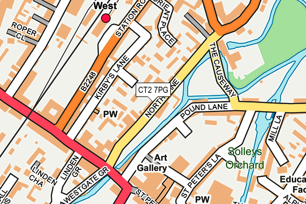 CT2 7PG map - OS OpenMap – Local (Ordnance Survey)