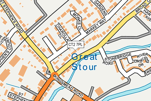 CT2 7PL map - OS OpenMap – Local (Ordnance Survey)