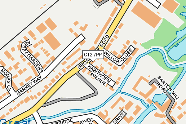 CT2 7PP map - OS OpenMap – Local (Ordnance Survey)