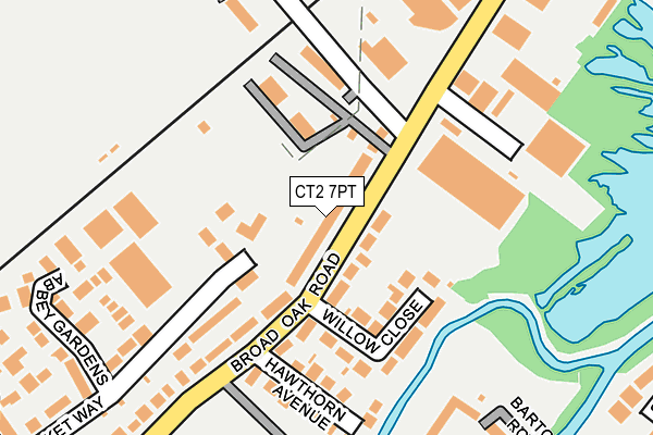 CT2 7PT map - OS OpenMap – Local (Ordnance Survey)