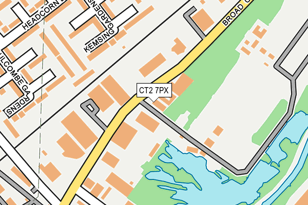 CT2 7PX map - OS OpenMap – Local (Ordnance Survey)