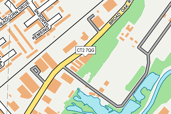 CT2 7QG map - OS OpenMap – Local (Ordnance Survey)
