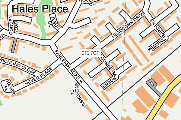 CT2 7QT map - OS OpenMap – Local (Ordnance Survey)