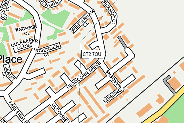 CT2 7QU map - OS OpenMap – Local (Ordnance Survey)