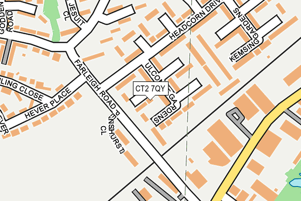 CT2 7QY map - OS OpenMap – Local (Ordnance Survey)