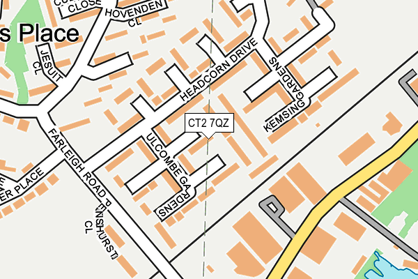 CT2 7QZ map - OS OpenMap – Local (Ordnance Survey)