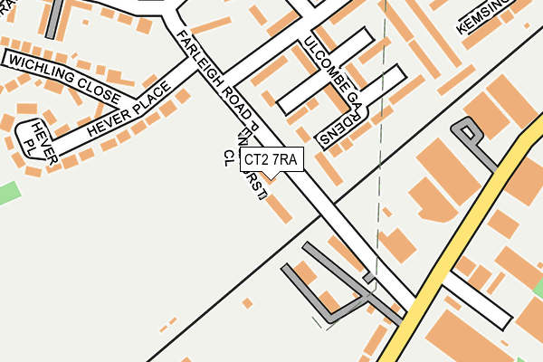 CT2 7RA map - OS OpenMap – Local (Ordnance Survey)