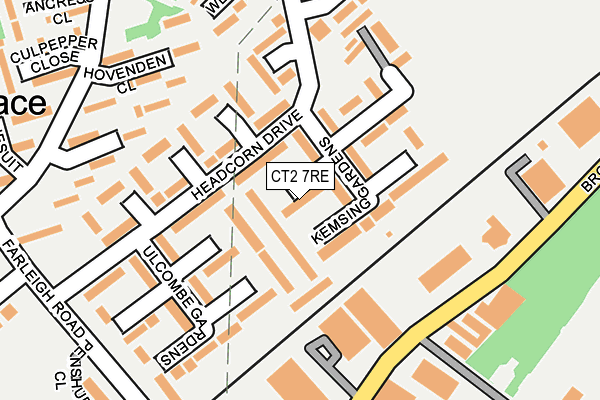 CT2 7RE map - OS OpenMap – Local (Ordnance Survey)