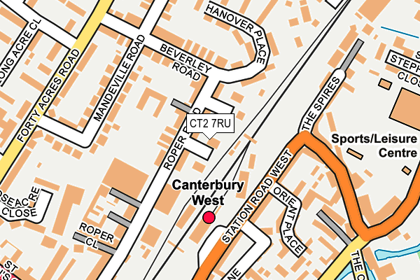 CT2 7RU map - OS OpenMap – Local (Ordnance Survey)