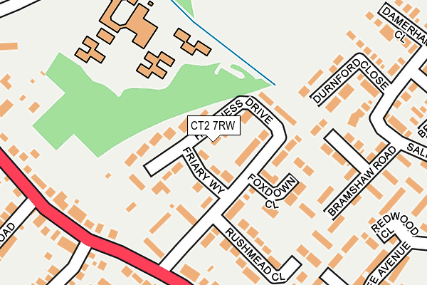 CT2 7RW map - OS OpenMap – Local (Ordnance Survey)