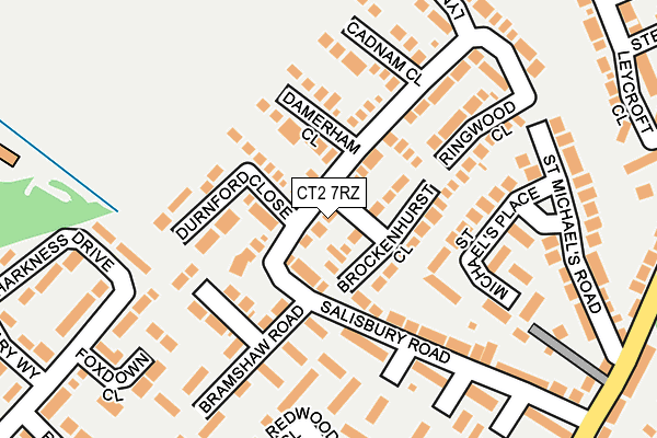 CT2 7RZ map - OS OpenMap – Local (Ordnance Survey)