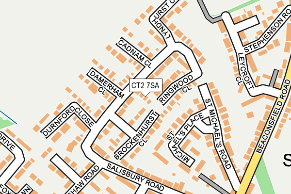 CT2 7SA map - OS OpenMap – Local (Ordnance Survey)