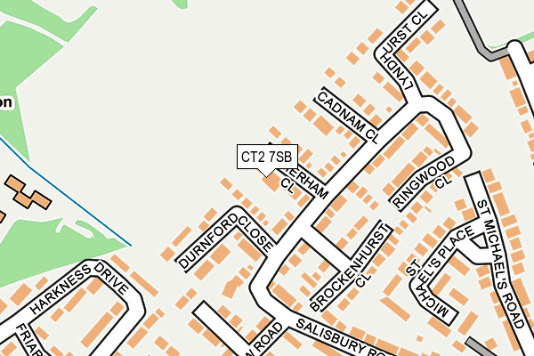 CT2 7SB map - OS OpenMap – Local (Ordnance Survey)