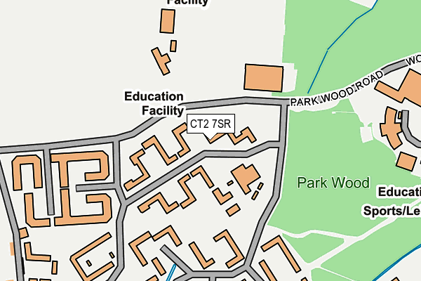 CT2 7SR map - OS OpenMap – Local (Ordnance Survey)