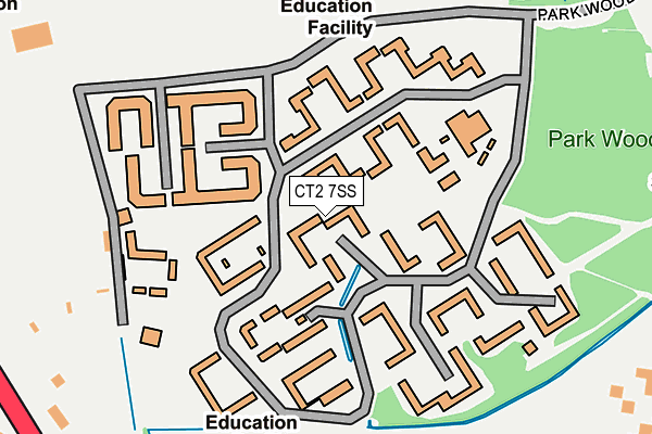 CT2 7SS map - OS OpenMap – Local (Ordnance Survey)