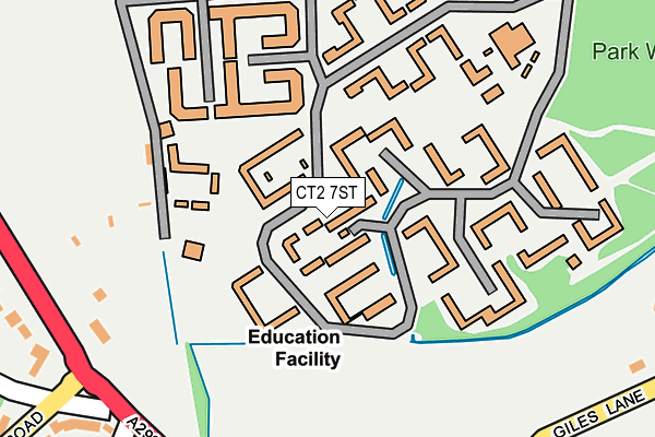 CT2 7ST map - OS OpenMap – Local (Ordnance Survey)