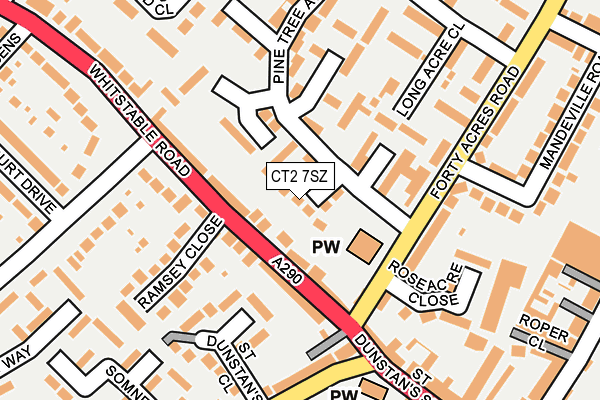 CT2 7SZ map - OS OpenMap – Local (Ordnance Survey)