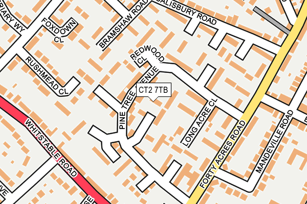 CT2 7TB map - OS OpenMap – Local (Ordnance Survey)