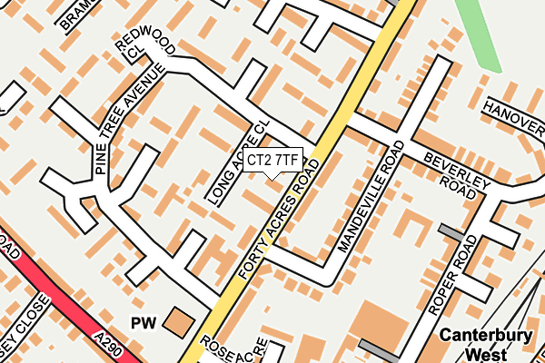 CT2 7TF map - OS OpenMap – Local (Ordnance Survey)