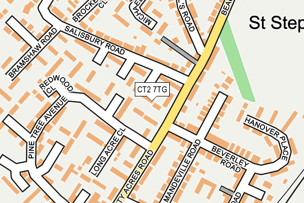 CT2 7TG map - OS OpenMap – Local (Ordnance Survey)