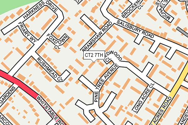 CT2 7TH map - OS OpenMap – Local (Ordnance Survey)