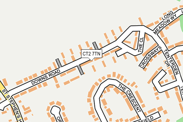 CT2 7TN map - OS OpenMap – Local (Ordnance Survey)