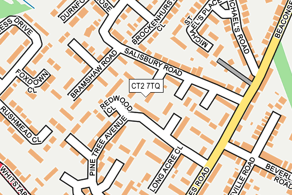 CT2 7TQ map - OS OpenMap – Local (Ordnance Survey)