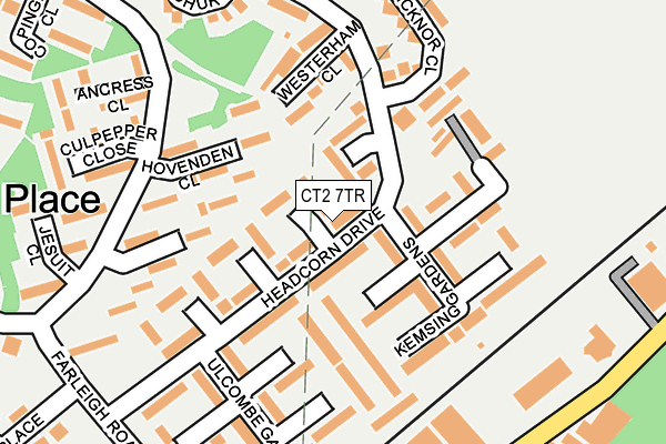 CT2 7TR map - OS OpenMap – Local (Ordnance Survey)