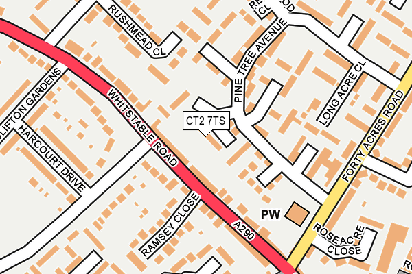 CT2 7TS map - OS OpenMap – Local (Ordnance Survey)