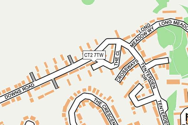 CT2 7TW map - OS OpenMap – Local (Ordnance Survey)