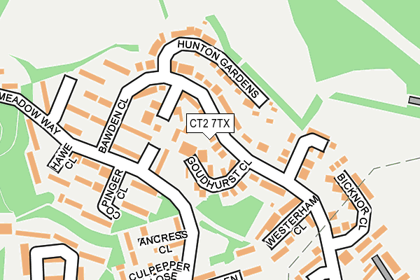 CT2 7TX map - OS OpenMap – Local (Ordnance Survey)