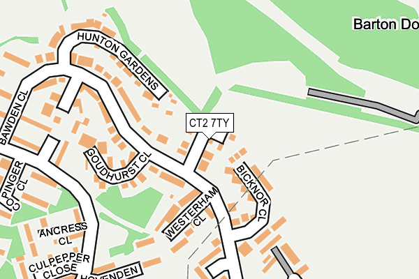 CT2 7TY map - OS OpenMap – Local (Ordnance Survey)