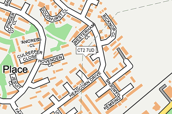 CT2 7UD map - OS OpenMap – Local (Ordnance Survey)