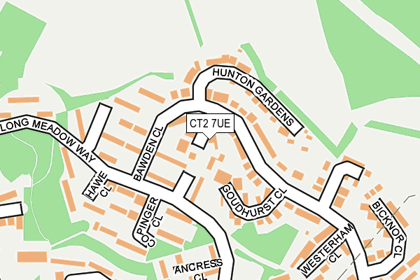 CT2 7UE map - OS OpenMap – Local (Ordnance Survey)