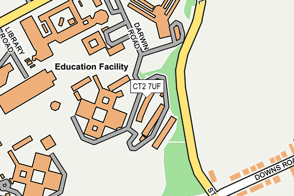 CT2 7UF map - OS OpenMap – Local (Ordnance Survey)